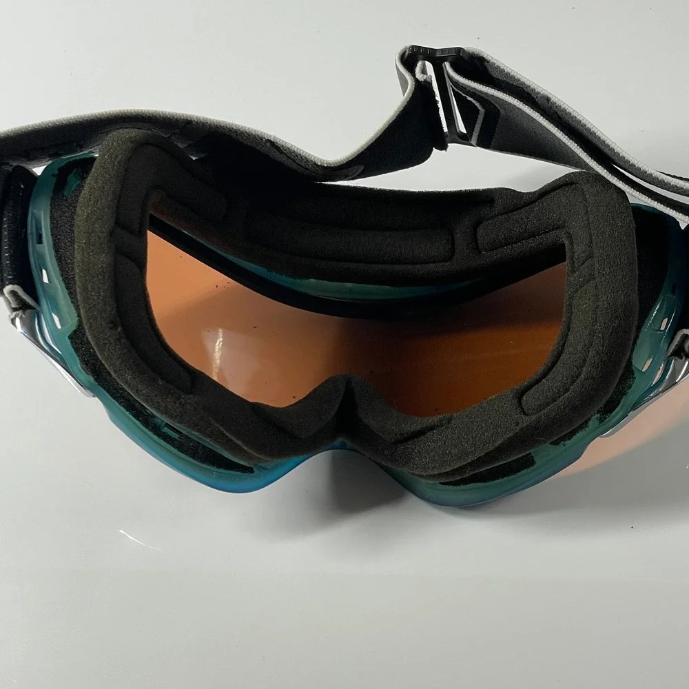 Scott Vintage Ski Goggles Blue Teal Orange Lens *fair condition